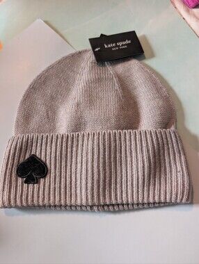 Kate Spade New York flocked spade beanie